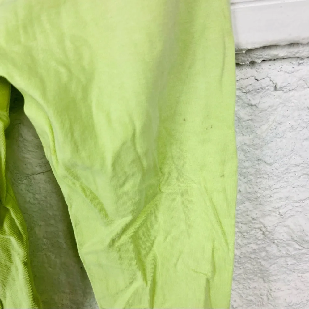 SO favorite Capri Lime Green Leggings with Lace Detail size 7